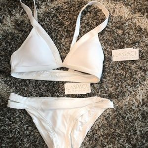 L*space ribbed Farrah bikini - White - S